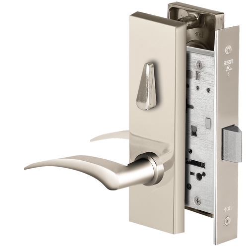 Mortise Lock Bright Nickel Plated Clear Coated