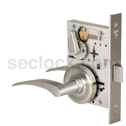 Mortise Lock Satin Nickel Plated Clear Coated