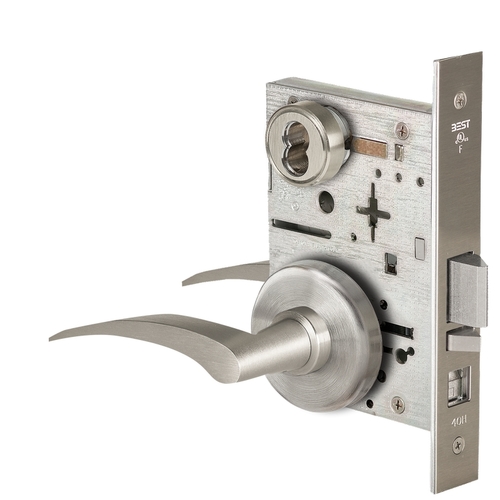 Mortise Lock Satin Nickel Plated Clear Coated