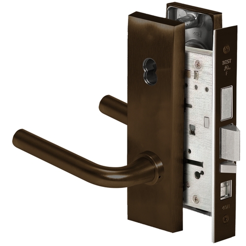 Mortise Lock Satin Bronze Blackened Satin Relieved Clear Coated