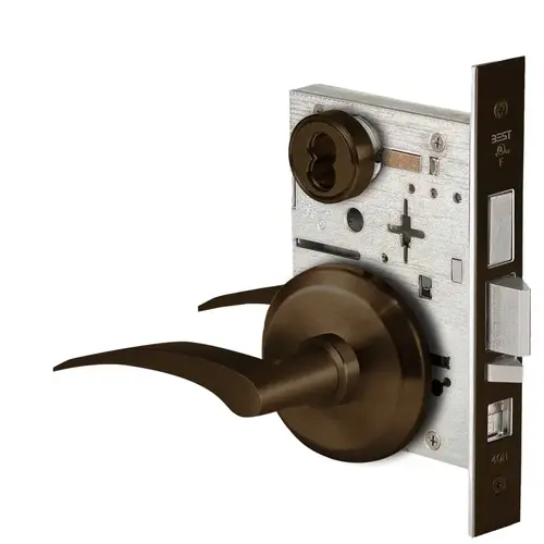 Mortise Lock Dark Oxidized Satin Bronze Oil Rubbed