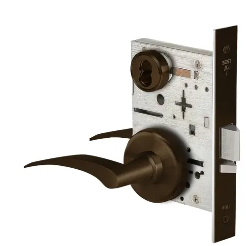 Mortise Lock Dark Bronze Painted