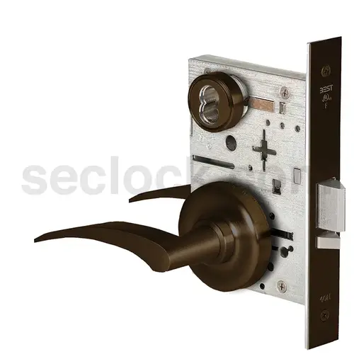 Mortise Lock Satin Bronze Blackened Satin Relieved Clear Coated