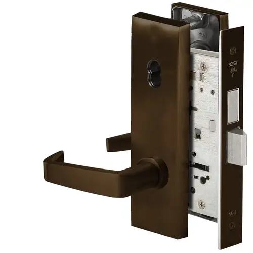 Mortise Lock Satin Bronze Blackened Satin Relieved Clear Coated