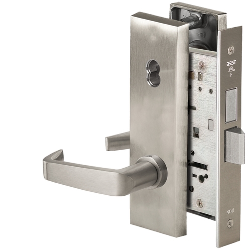 Mortise Lock Satin Nickel Plated Clear Coated