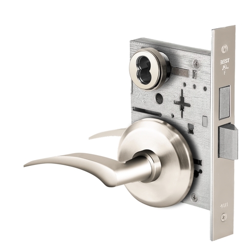 Mortise Lock Bright Nickel Plated Clear Coated