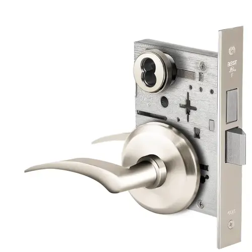 Mortise Lock Bright Nickel Plated Clear Coated