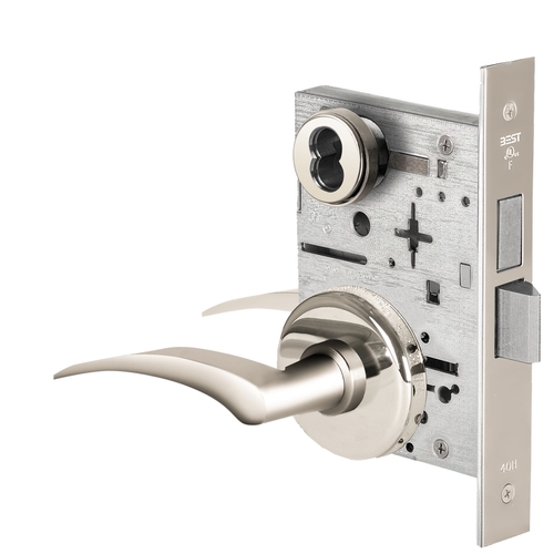 Mortise Lock Bright Nickel Plated Clear Coated