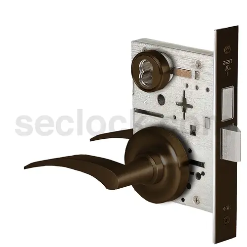 Mortise Lock Satin Bronze Blackened Satin Relieved Clear Coated