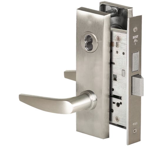 Mortise Lock Satin Nickel Plated Clear Coated