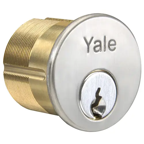 Mortise Cylinder, 1-5/8", Yale/Sargent Cam (2160), 6-Pin, SE Keyway, 0-Bitted, Satin Chrome