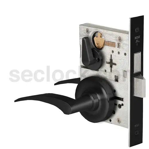 Mortise Lock Flat Black Coated