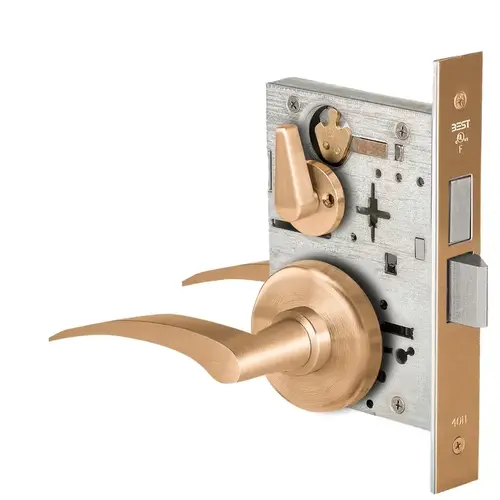 Mortise Lock Satin Bronze Clear Coated