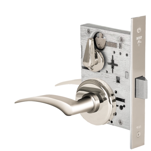 Mortise Lock Bright Nickel Plated Clear Coated