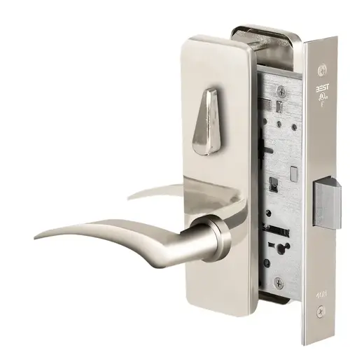 Mortise Lock Bright Nickel Plated Clear Coated