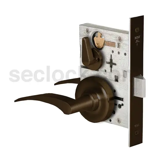 Mortise Lock Satin Bronze Blackened Satin Relieved Clear Coated