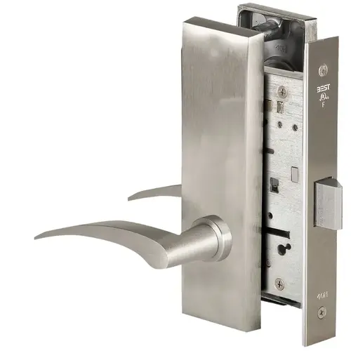 Mortise Lock Satin Nickel Plated Clear Coated