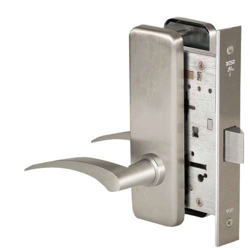 Mortise Lock Satin Nickel Plated Clear Coated