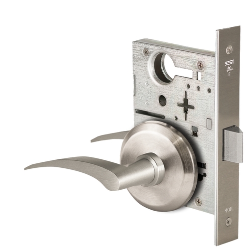 Mortise Lock Satin Nickel Plated Clear Coated