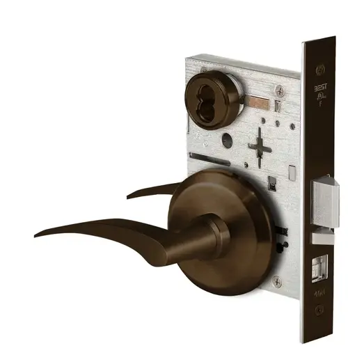 Mortise Lock Dark Bronze Painted