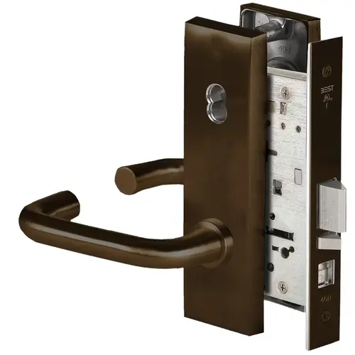 Mortise Lock Satin Bronze Blackened Satin Relieved Clear Coated