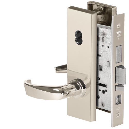 Mortise Lock Bright Nickel Plated Clear Coated