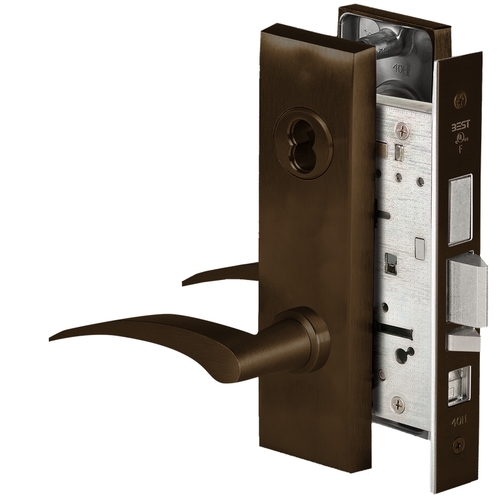 Mortise Lock Satin Bronze Blackened Satin Relieved Clear Coated