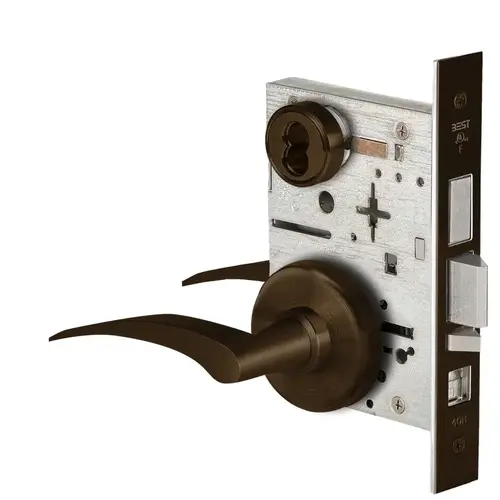 Mortise Lock Dark Oxidized Satin Bronze Oil Rubbed