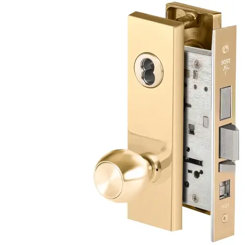 Mortise Lock Bright Brass