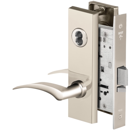 Mortise Lock Bright Nickel Plated Clear Coated