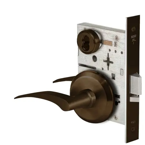 Mortise Lock Satin Bronze Blackened Satin Relieved Clear Coated