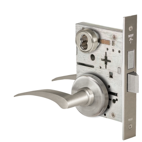 Mortise Lock Satin Nickel Plated Clear Coated