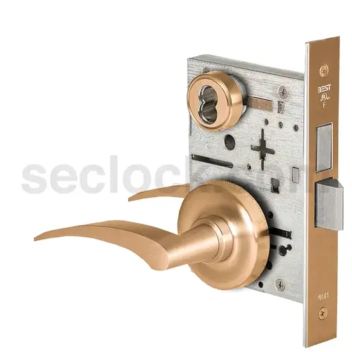 Mortise Lock Satin Bronze Clear Coated