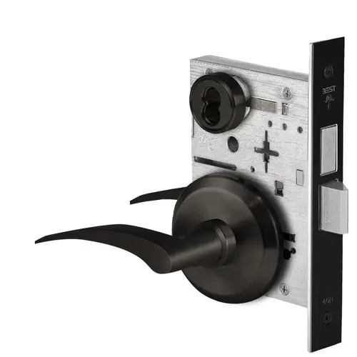 Mortise Lock Flat Black Coated