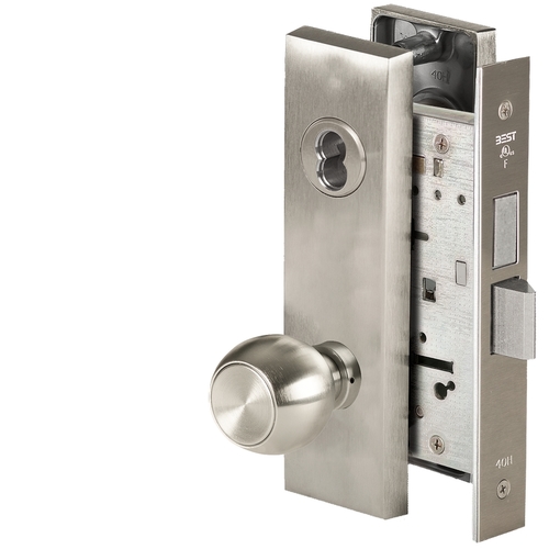 Mortise Lock Satin Nickel Plated Clear Coated