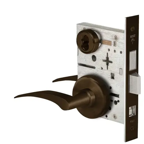 Mortise Lock Satin Bronze Blackened Satin Relieved Clear Coated