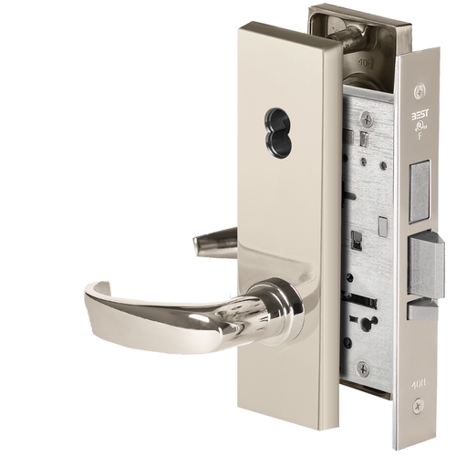 Mortise Lock Bright Nickel Plated Clear Coated