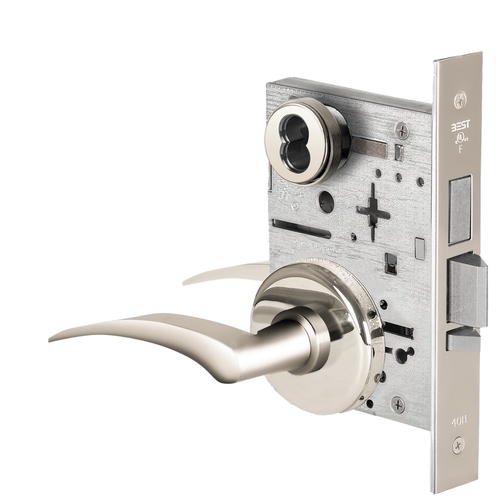 Mortise Lock Bright Nickel Plated Clear Coated