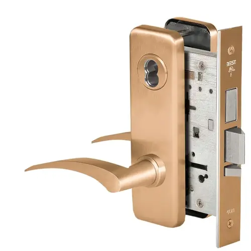 Mortise Lock Satin Bronze Clear Coated