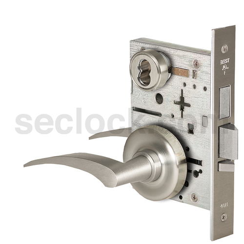 Mortise Lock Satin Nickel Plated Clear Coated