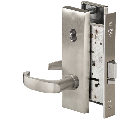 Mortise Lock Satin Nickel Plated Clear Coated