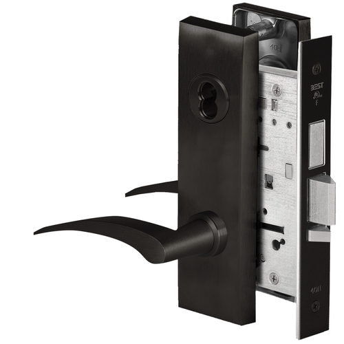 Mortise Lock Flat Black Coated