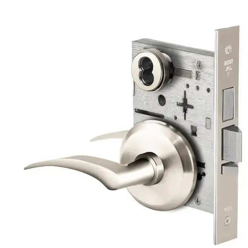 Mortise Lock Bright Nickel Plated Clear Coated