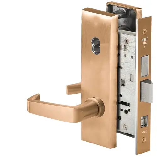 Mortise Lock Satin Bronze Clear Coated