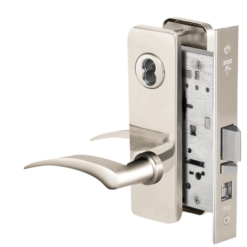 Mortise Lock Bright Nickel Plated Clear Coated