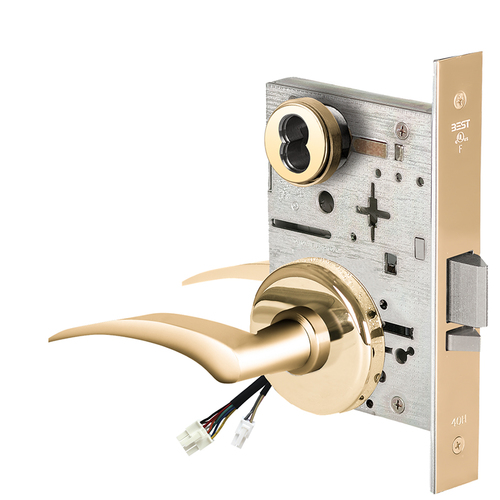 Electric Mortise Lock Bright Brass