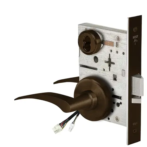 Electric Mortise Lock Dark Oxidized Satin Bronze Oil Rubbed