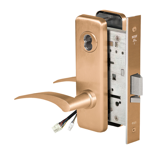 Electric Mortise Lock Satin Bronze Clear Coated