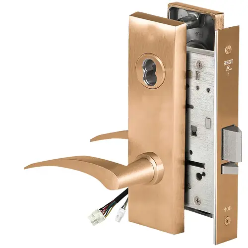 Electric Mortise Lock Satin Bronze Clear Coated