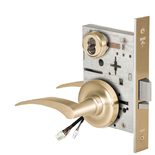 Electric Mortise Lock Satin Brass